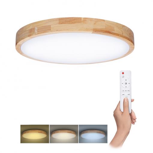 Solight LED osvětlení s dálkovým ovladačem Solid Oak, 48W, 3360lm, 39cm, změna chromatičnosti, stmívatelné - WO8009