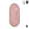 Logitech Pebble Mouse 2 M350s - TONAL ROSE - EMEA-808 optická myš, přenos Bluetooth®, 3 tlačítko, 400 dpi, 4000 dpi, růžová