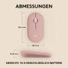 Logitech Pebble Mouse 2 M350s - TONAL ROSE - EMEA-808 optická myš, přenos Bluetooth®, 3 tlačítko, 400 dpi, 4000 dpi, růžová