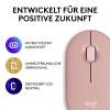 Logitech Pebble Mouse 2 M350s - TONAL ROSE - EMEA-808 optická myš, přenos Bluetooth®, 3 tlačítko, 400 dpi, 4000 dpi, růžová