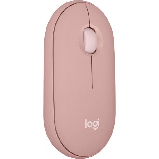 Logitech Pebble Mouse 2 M350s - TONAL ROSE - EMEA-808 optická myš, přenos Bluetooth®, 3 tlačítko, 400 dpi, 4000 dpi, růžová