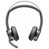 HP Poly Voyager Focus 2 Headset otevřená (On Ear) Bluetooth® stereo černá Potlačení hluku headset Počítače