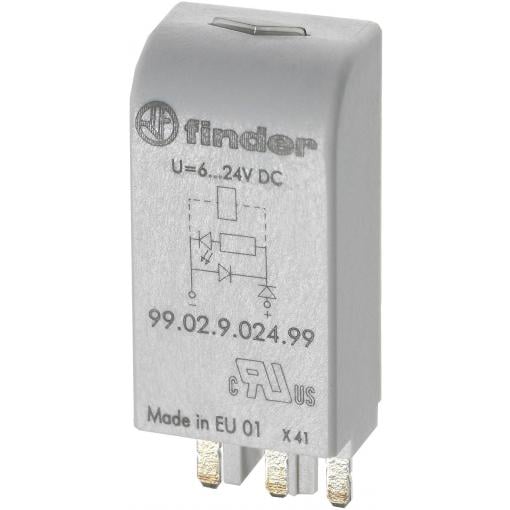 Finder zasouvací modul s diodou s diodou, s ukazatelem, LED 99.02.9.024.79 1 ks