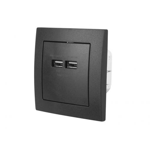 Zásuvka USB LTC LX62U Black