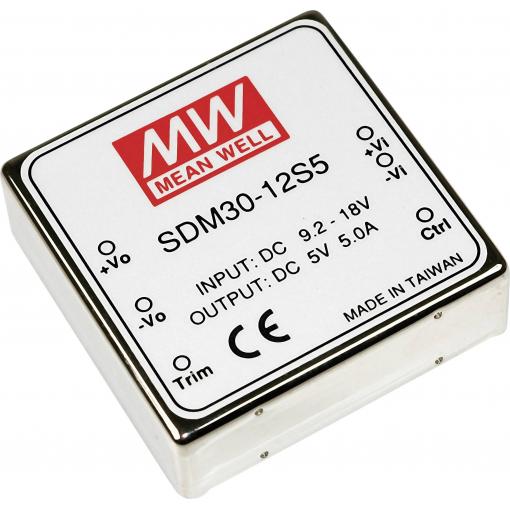 MEAN WELL SDM30-48S15 DC/DC měnič napětí 30 W Počet výstupů: 1 x Obsah 1 ks