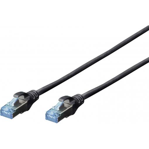 Digitus DK-1532-050/BL RJ45 síťové kabely, propojovací kabely CAT 5e SF/UTP 5.00 m černá kroucené páry 1 ks