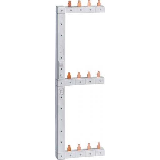 Hager KCF668S Fázová lišta vertikální 63A vlevo/R (sym.)L1L2L3N k L1L2L3N 125 mm Phase busbar 1 ks