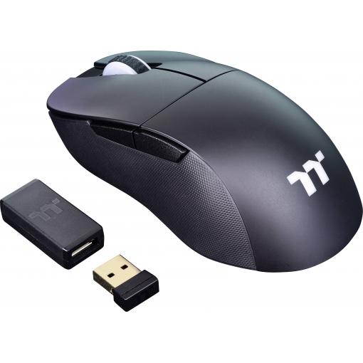 Thermaltake GMO Damysus Wireless RGB Black optická herní myš, přenos bezdrátový, Bluetooth®, 6 tlačítko, 19000 dpi, vícebarevná
