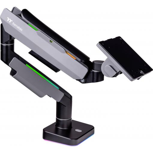 Thermaltake rameno na monitory GEA Single RGB Gaming Monitor Arm Black 1 Displej: (s) 124,5 cm (49) šedá, černá