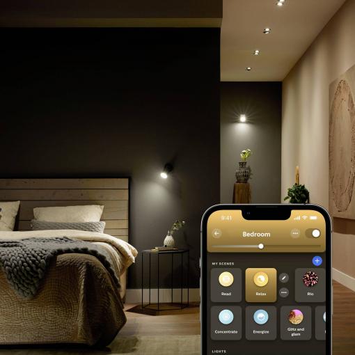 Philips Hue LED žárovka 23023100 Energetická třída (EEK2021): E (A - G) Philips Hue White - LED-Spot-Glühbirne - GU10 - 4.2 W (Entsprechung 50 W) GU10 teplá
