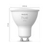 Philips Hue LED žárovka 23017000 Energetická třída (EEK2021): E (A - G) HueW GU10 teplá bílá