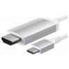 Satechi USB-C® / HDMI kabel Zástrčka HDMI-A, USB-C ® zástrčka 1.8 m stříbrná ST-CHDMIS 4K UHD Kabel pro displeje USB-C®