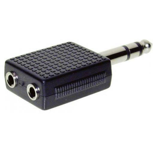 TRU COMPONENTS adaptér jack jack zástrčka 6,3 mm - jack zásuvka 3,5 mm stereo Pólů:3 1 ks