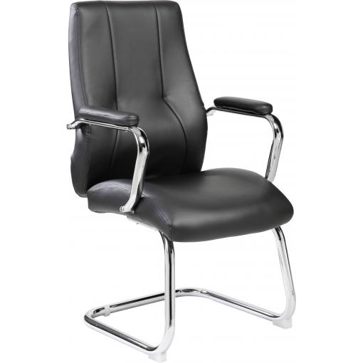 Rocada židle pro návštěvníky 985V22 černá, chrom R985290 1 ks