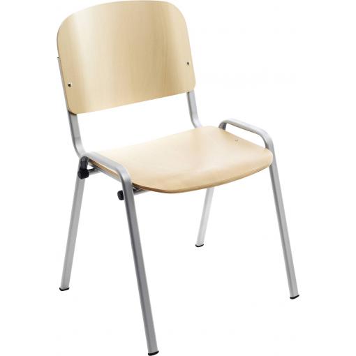 Rocada židle pro návštěvníky 974VE šedá, dřevo (světlé) R974182 4 ks