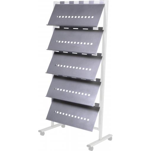 Rocada 8320 R832094 Sada polic stříbrná 5 ks (š x v x h) 770 x 80 x 350 mm