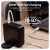 HYPER HyperJuice® 100W USB-C cestovní nabíječka, GaN, s adaptérem pro Evropu, s britským adaptérem, s americkým adaptérem, s adaptérem pro Čínu, 1x USB A , 3x