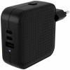 HYPER HyperJuice® 70W USB-C cestovní nabíječka, GaN, s adaptérem pro Evropu, s britským adaptérem, s americkým adaptérem, 1x USB A , 2x USB-C®, 70 W, Dodávka