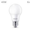 Philips LED 9290035402 LED Energetická třída (EEK2021) F (A - G) E27 klasická žárovka 4.9 W = 40 W teplá bílá (Ø x d) 60 mm x 107 mm 6 ks