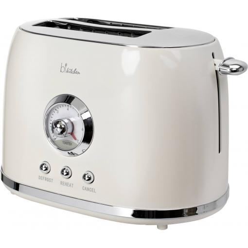 BiKitchen nostalgia 200 topinkovač funkce toastování krémově bílá (lesklá)