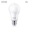 Philips LED 9290023068 LED Energetická třída (EEK2021) E (A - G) E27 klasická žárovka 13 W = 100 W teplá bílá (Ø x d) 60 mm x 120 mm 6 ks