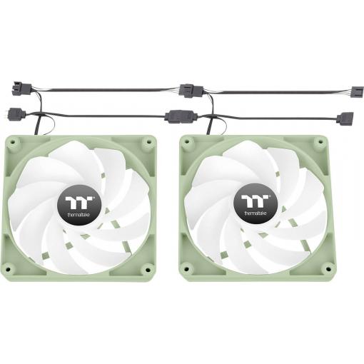 Thermaltake CT140 Reverse ARGB Sync PC Cooling Fan Matcha Green 2 Pack PC větrák s krytem zelená (š x v x h) 140 x 140 x 25 mm vč. ovládání RGB osvětlení