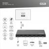 Digitus DS-55334 1 + 5 portů HDMI přepínač LED ukazatel, s dálkovým ovládáním, UHD, kovový ukazatel, lze spínat jednotlivě, se stavovými LED 7680 x 4320 Pixel