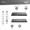Digitus DS-55338 8 + 1 port HDMI rozbočovač LED ukazatel, se stavovými LED, kovový ukazatel, lze spínat jednotlivě, UHD 3840 x 2160 Pixel černá