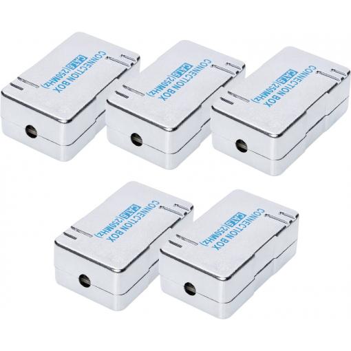 Digitus RJ45 síťový adaptér CAT 6 šedá, šedomodrá 5 ks
