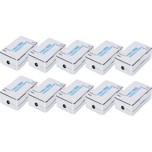 Digitus RJ45 síťový adaptér CAT 6 [1x RJ45 zásuvka - 1x RJ45 zásuvka] šedá, šedomodrá 10 ks