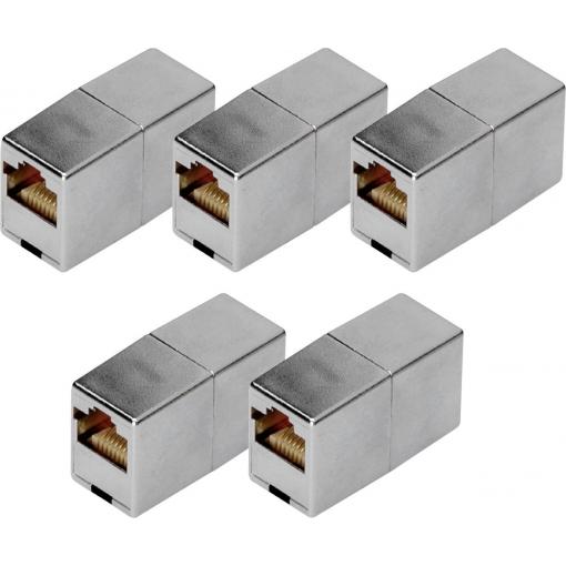Digitus DN-93901-5 pouzdro spojky RJ45 Počet pólů 8 stříbrná 5 ks