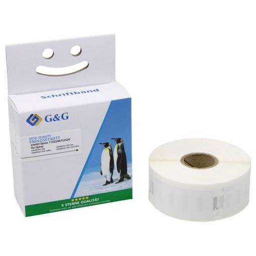 G&G etikety kompatibilní náhradní DYMO 11352, S0722520 25 x 54 mm papír thermodirekt bílá 500 ks trvalé Adresní nálepky BM-D-G-11352