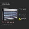 V-TAC VT-3230 11181 likvidátor hmyzu UV světlo 30 W (Ø x v) 502 mm x 93.5 mm hliník, černá 1 ks