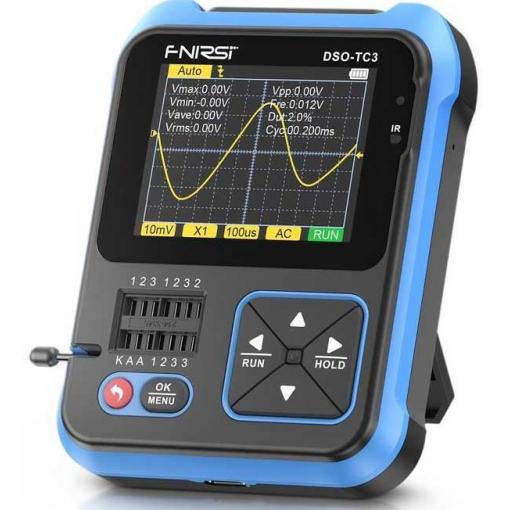 Osciloskop FNIRSI DSO-TC3, 500 kHz, generátor funkcí a tester součástek
