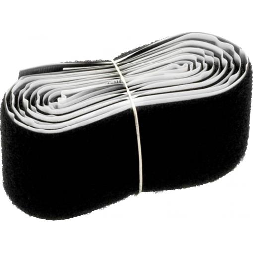 Monacor CS-5100/SW pásek se suchým zipem, (d x š) 100 cm x 5 cm, černá, 1 m