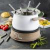 DOMO DO736F fondue 1500 W indikátor, 8 napichovátek na fondue dřevo, bílá