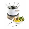 DOMO DO736F fondue 1500 W indikátor, 8 napichovátek na fondue dřevo, bílá
