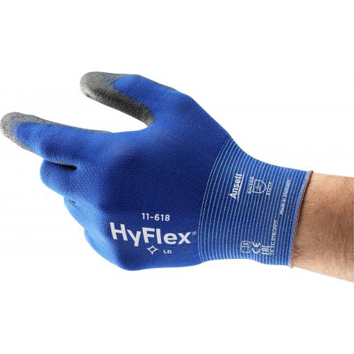 Ansell 11618R070-1P HyFlex polyuretan pracovní rukavice Velikost rukavic: 7 EN 21420:2020 1 pár