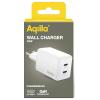 Aqiila W2 USB nabíječka, 2x USB-C®, 45 W, Dodávka energie, bílá