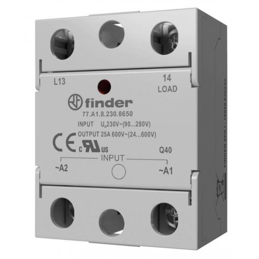 Finder polovodičové relé 77A390248671 25 A Spínací napětí (max.): 660 V/AC Spínající podle okamžité hodnoty 1 ks