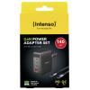 Intenso W140A3C + C520C black USB nabíječka, GaN, USB Power Delivery (USB-PD) , 3x USB-C®, 1x USB A , 140 W, QC 4+, USB PD 3.1, PPS, černá