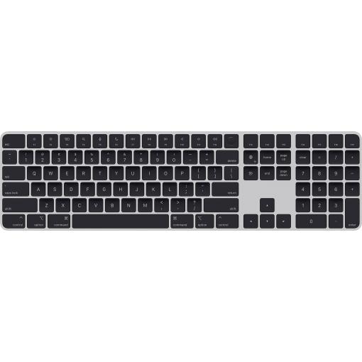 Apple Magic Keyboard Touch ID NumKey Bluetooth® klávesnice německá, QWERTZ, Macintosh černá nabíjecí, čtečka otisků prstů, s číselnou klávesnicí