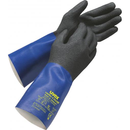 uvex 6055707 rubiflex S XG35B rukavice pro manipulaci s chemikáliemi Velikost rukavic: 7 EN 388:2016, EN 407:2020, EN 374-1:2016/ Typ A ISO 374-1:2016/ Typ A 1