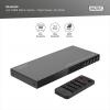 Digitus DS-55345 4 + 2 porty HDMI přepínač LED ukazatel, s dálkovým ovládáním, UHD, kovový ukazatel, lze spínat jednotlivě, se stavovými LED 3840 x 2160 Pixel