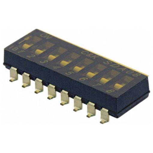 C & K Switches SDA08H0SBR DIP Switch SDA Series DIP spínač Pólů 8 1 ks Tape on Full reel