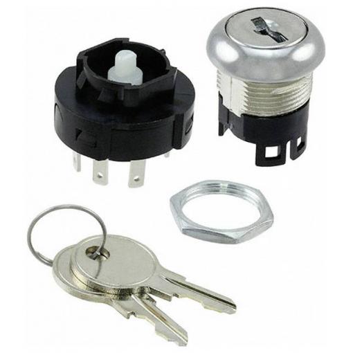 C & K Switches H201132F205NQ Switch lock H Series klíčový spínač 125 V/AC, 125 V/DC 12 A 2x zap/zap 1 ks