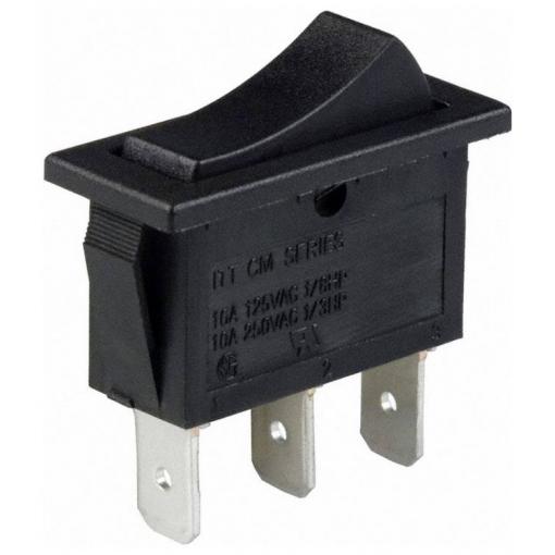 C & K Switches CM103J12S205QA Rocker Switch CM Series 120 V/AC 16 A 1x zap/vyp/zap 1 ks Bulk
