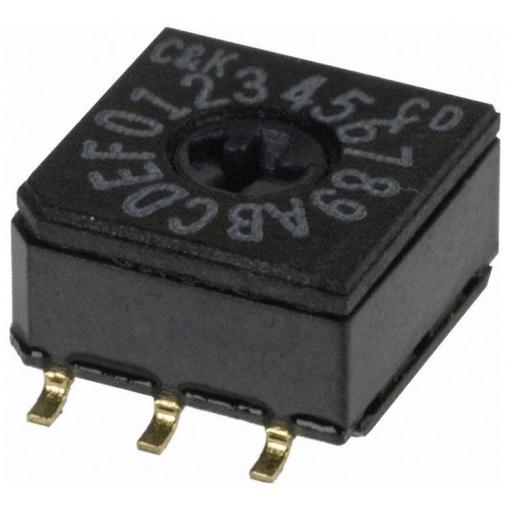 C & K Switches CD16CM0SB Rotay Switch CD Series kódovací přepínač hexadecimální, komplementární 1 ks Tube