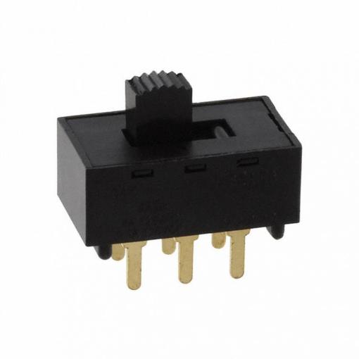 C & K Switches L202011MS02G Slide Switch LP Series posuvný přepínač 125 V/AC, 28 V/DC 4 A 2x zap/zap 1 ks Bulk