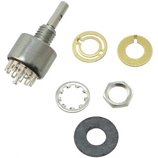 C & K Switches MG00L1NZQF Rotary Switch M Series otočný spínač 125 V/AC, 28 V/DC Počet pozic přepínače 12 IP67 1 ks
